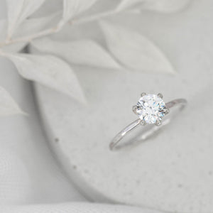 "Asteria" Solitaire Six-Claw Engagement Ring
