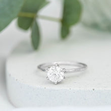 Load image into Gallery viewer, &quot;Asteria&quot; Solitaire Six-Claw Engagement Ring
