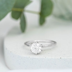 "Asteria" Solitaire Six-Claw Engagement Ring
