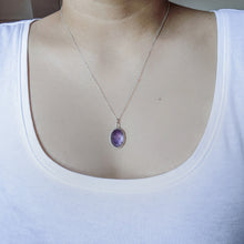 Load image into Gallery viewer, &quot;Chantal&quot; Amethyst pendant on sterling silver chain
