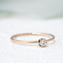 Load image into Gallery viewer, &quot;Aster&quot; dainty birthstone ring in moissanite
