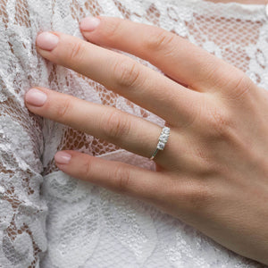 "Antheia" Moissanite Trio Engagement Ring