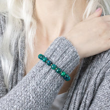Load image into Gallery viewer, &quot;Gemma&quot; semi-precious gemstone stretch bracelet in chrysocolla
