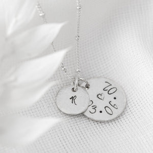 Personalised date necklace