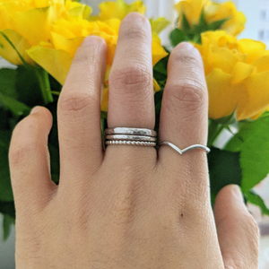"Emily" wishbone pairing ring